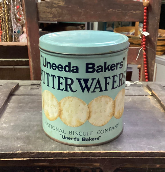 National Biscuit Co. Uneeda Bakers Butter Wafers Vintage Advertising Tin