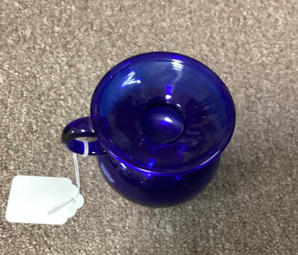Cobalt Blue Blown Glass 19th Century Ladies Spittoon