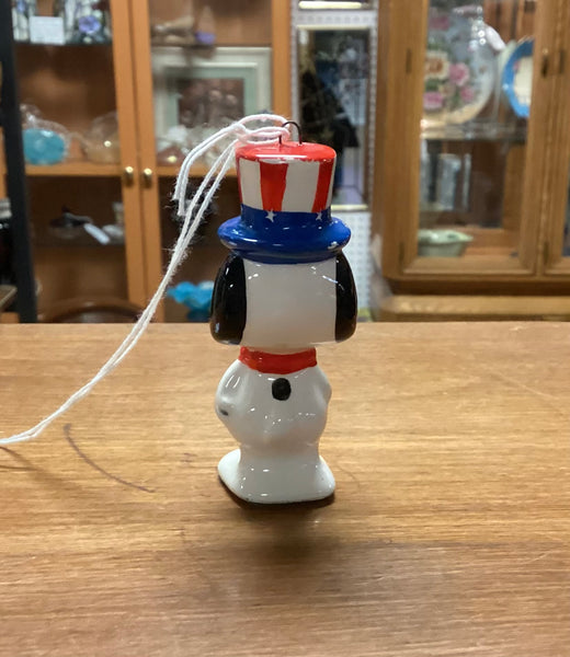 Vintage 1966 Uncle Sam Snoopy Ornament Made in Japan