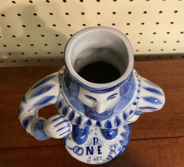 Williamsburg Reproduction Authentic Delft Mr. Nobody Decanter