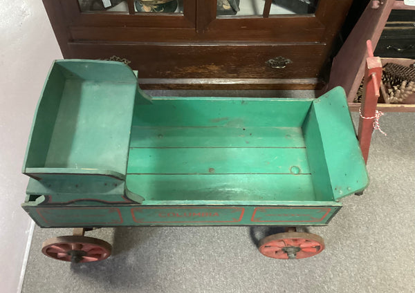 Vintage Painted Wooden Wagon