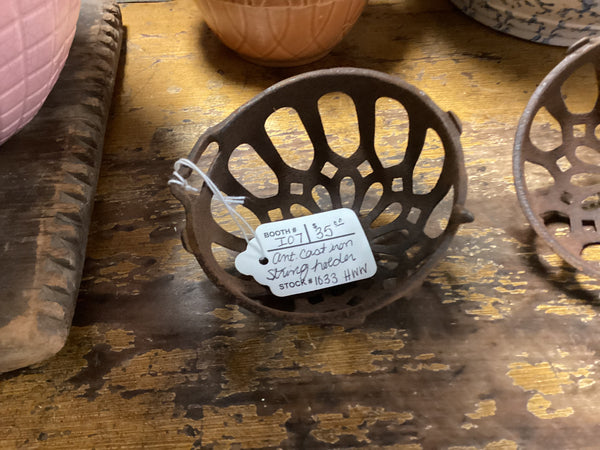 Antique Cast Iron String Holder