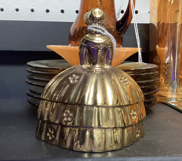 Brass Figural Southern Belle Tea Bell