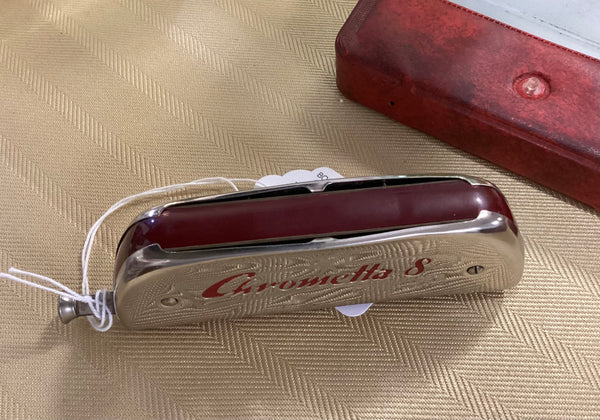 Hohner Vintage 1950’s Chrometta 8 Harmonica Key of C w/Case