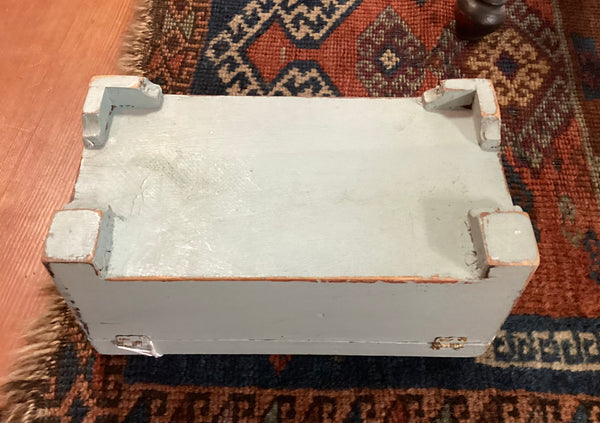 Miniature 19th Century Antique Painted Wood Blanket Box