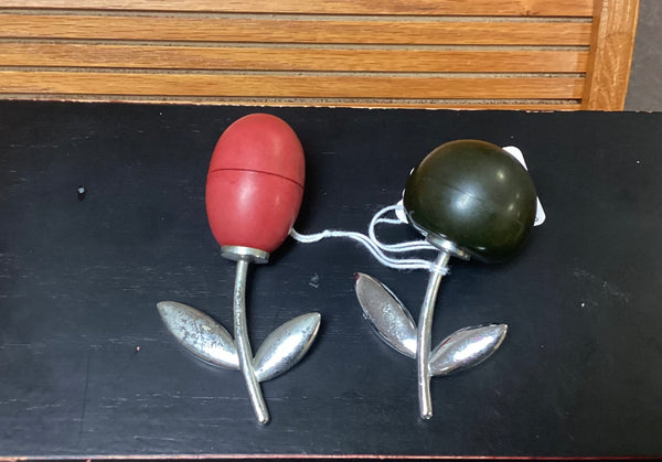 Bakelite Fruit w/ Metal Stems Salt & Pepper Shaker Set