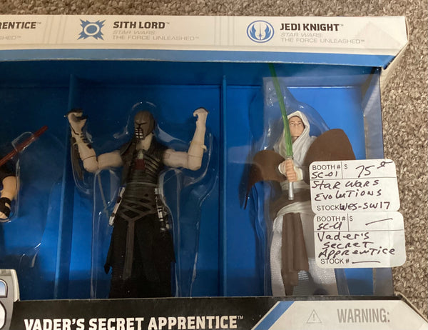 Star Wars The Legacy Collection Evolutions Vader’s Secret Apprentice Action Figure Set NIB
