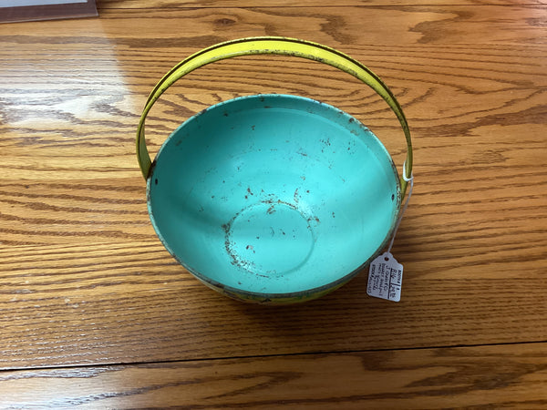 J. Chen & Co. Tin Nursery Rhymes Lithograph Basket/ Sand Pail