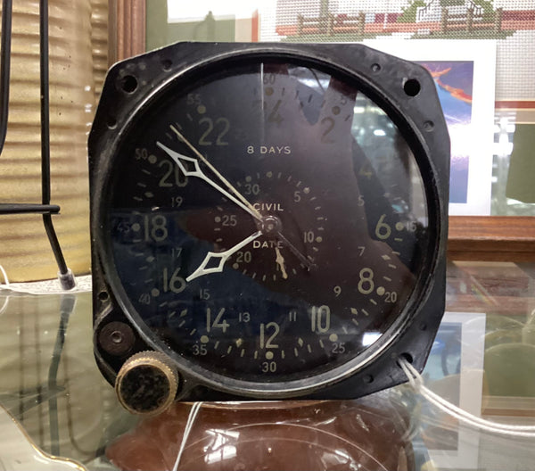 World War II Navy Waltham CDIA Aircraft Clock Working