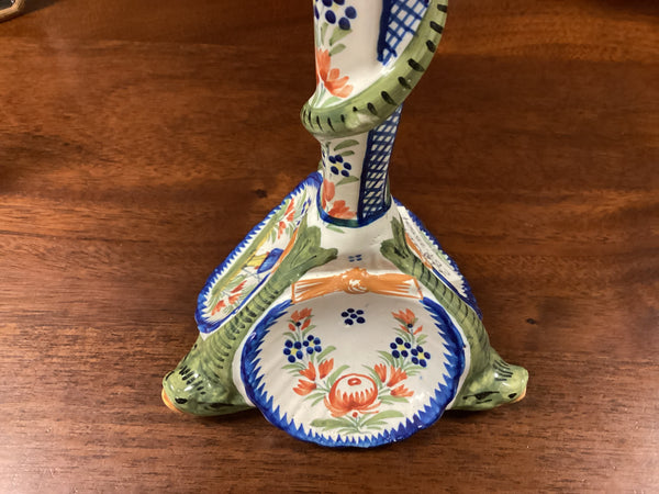 Henriot Quimper  Eel Candlestick