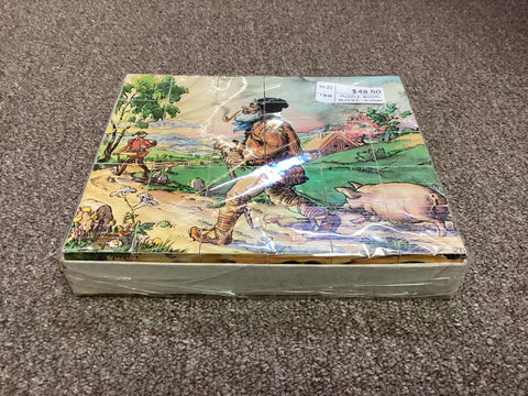 Vintage Wooden Block Puzzle Made in Czechoslovakia