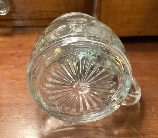 Bierseidel Bubble Glass Stein w/ Hinged Pewter Lid