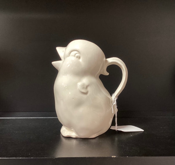 Blue Ridge Pottery White Chick Pitcher