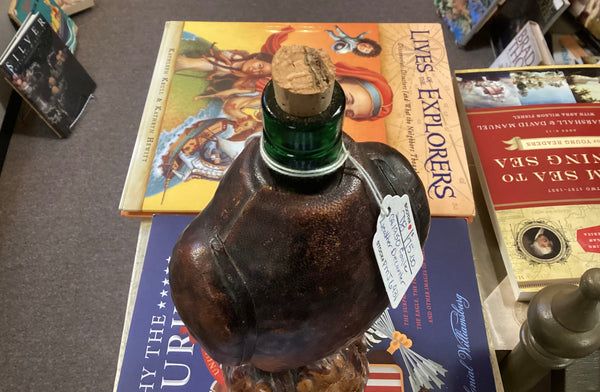 Leather Wrapped Glass Eagle Decanter