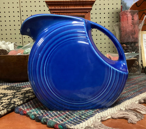 Homer Laughlin Fiesta Blue Disc Pitcher