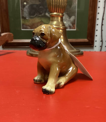 Mortens Studio Seated Figural Boxer Puppy Sculpture