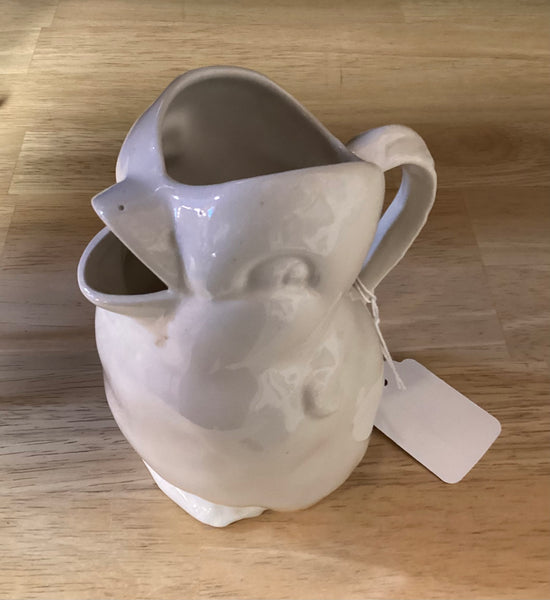 Blue Ridge Pottery White Chick Pitcher