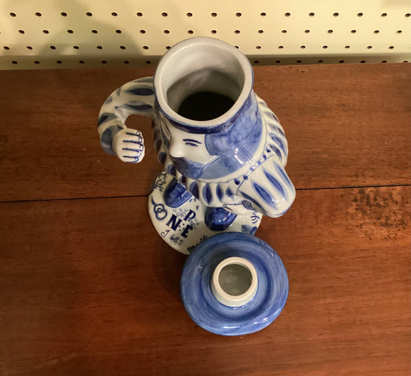 Williamsburg Reproduction Authentic Delft Mr. Nobody Decanter