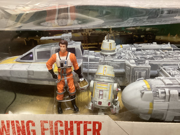 Collectible Star Wars Y-Wing Fighter w/ Pilot & R5-F7 Droid Play Set NIB