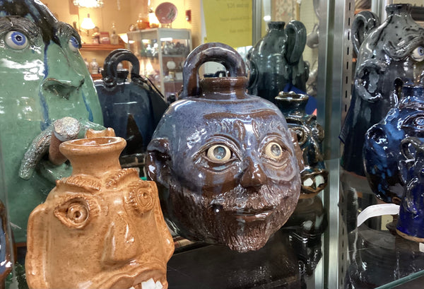 Hand-Crafted Ceramic Face Jug "My Beard Tickles"