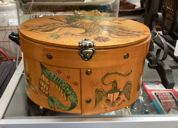 Hand Made Decoupage Wooden Ladies Box Purse