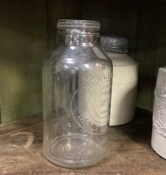 Horlick's Malted Milk Half Gallon Glass Jar