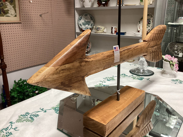 Hand Carved Directional Arrow w/ Robin