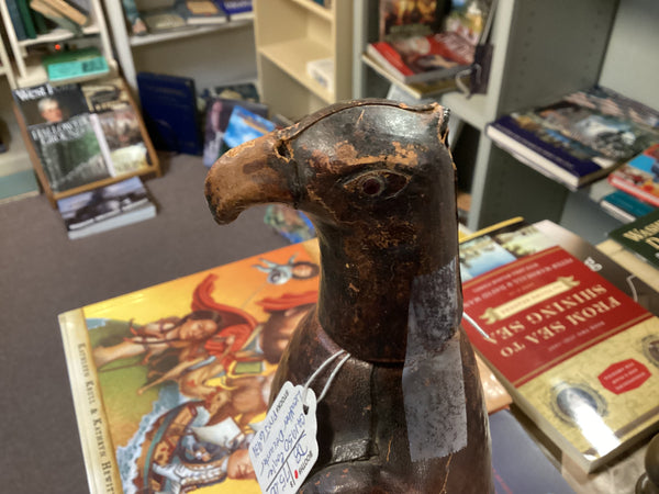 Leather Wrapped Glass Eagle Decanter