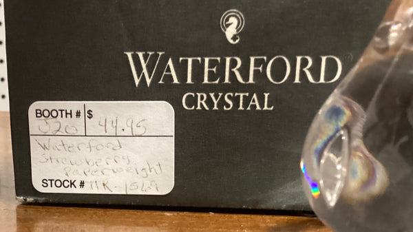 Waterford Crystal Strawberry Paperweight w/ Original Box