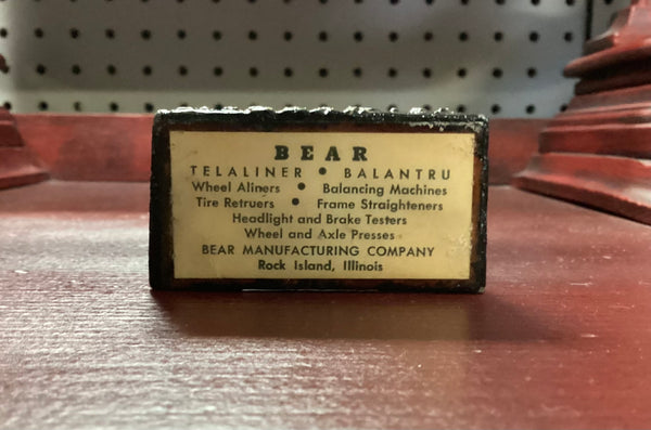 Bear Manufacturing Company 1950’s Advertising Paperweight