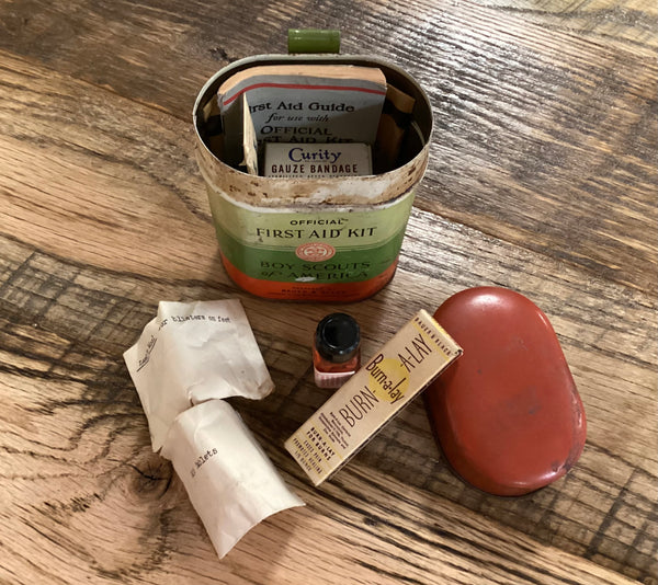 Official Boy Scouts of America Vintage 1930's First Aid Kit w/ Contents