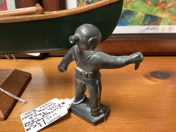 Vintage Lead Fish Aquarium Scuba Diver