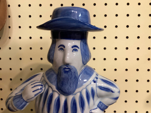 Williamsburg Reproduction Authentic Delft Mr. Nobody Decanter