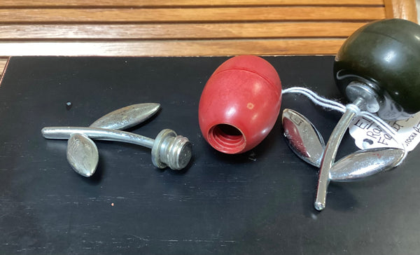 Bakelite Fruit w/ Metal Stems Salt & Pepper Shaker Set