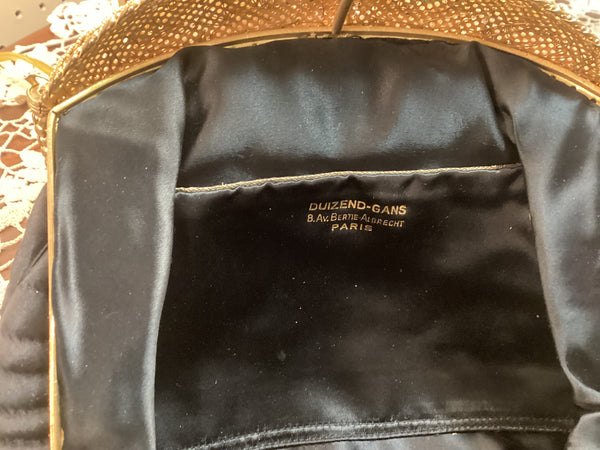 Vintage Duizend-Gans Paris Black Evening Bag