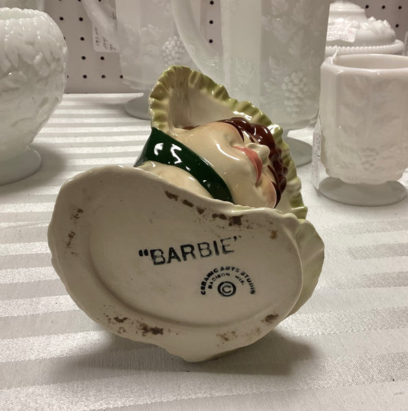 Ceramic Arts Studio “Barbie” Lady Head Vase
