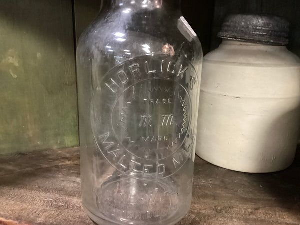 Horlick's Malted Milk Half Gallon Glass Jar