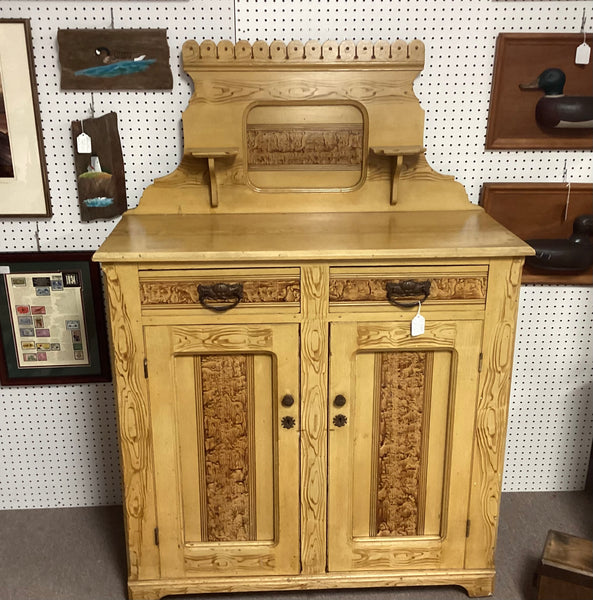Antique Lancaster County Pa Ocher Grained Jelly Cabinet