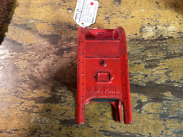 Painted Cast Iron U.S. Mail Box Coin Bank