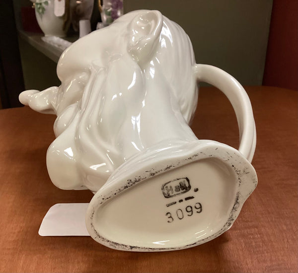 President Ronald Reagan White Ceramic Caricature Teapot by Hall 3099