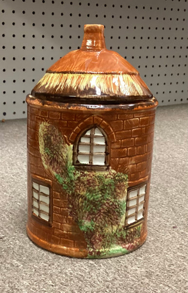 Price Kensington Ye Olde Cottage Biscuit Barrel w/ Lid