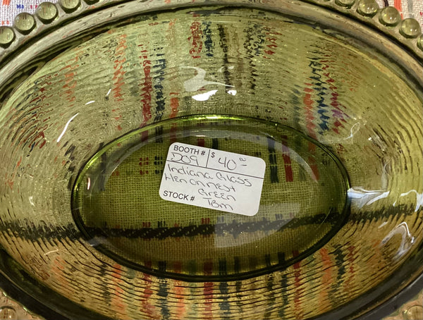Indiana Glass Hen on Nest Dish Olive Green