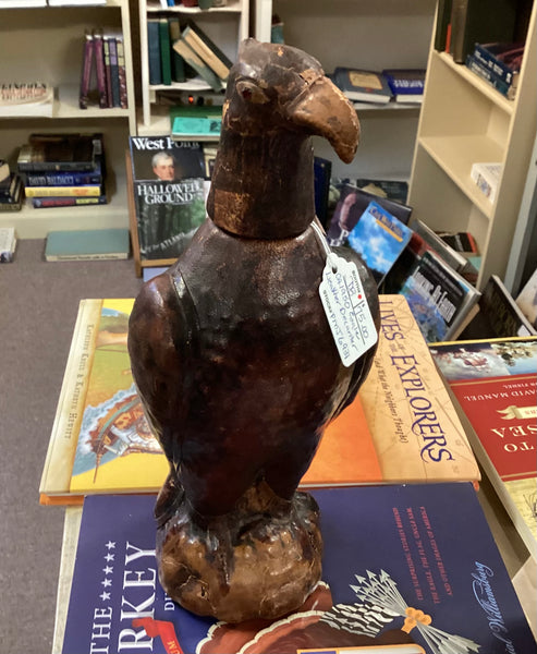 Leather Wrapped Glass Eagle Decanter