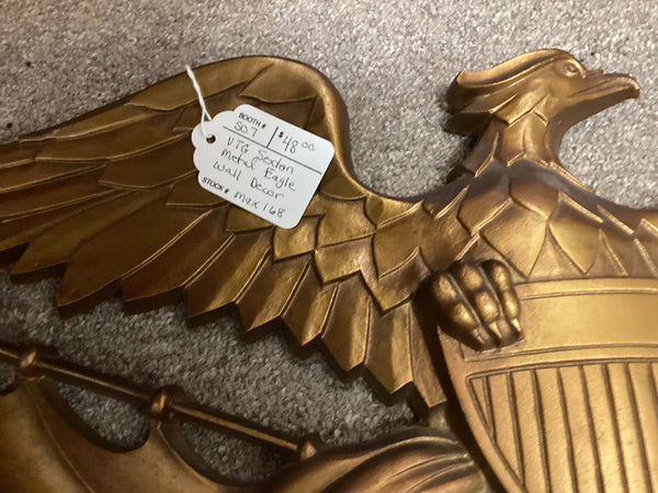 Sexton Metalcraft Gold-Toned Metal American Eagle Wall Decor