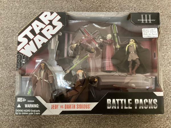 Star Wars Battle Pack Play Set Jedi vs Darth Sidious NIB