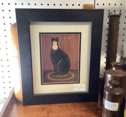 Framed Warren Kimble Cat Print