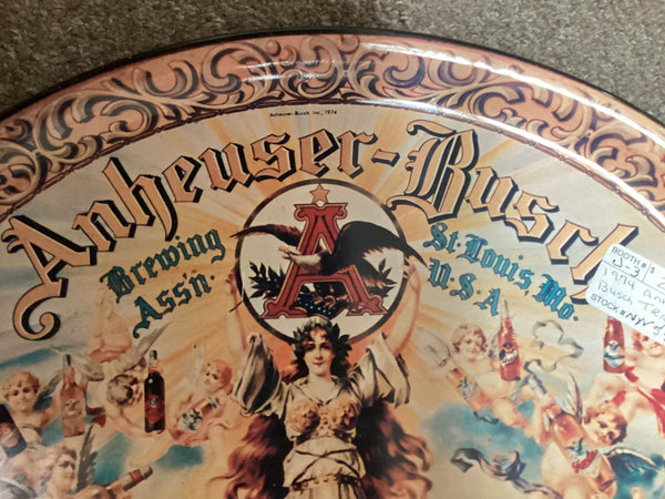 Anheuser Busch 1974 Metal Serving Tray