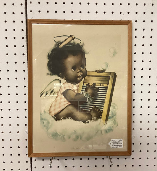 Washboard Blues Framed Vintage Print
