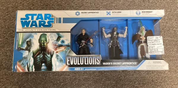 Star Wars The Legacy Collection Evolutions Vader’s Secret Apprentice Action Figure Set NIB