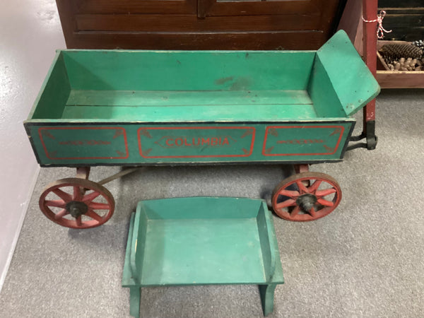 Vintage Painted Wooden Wagon